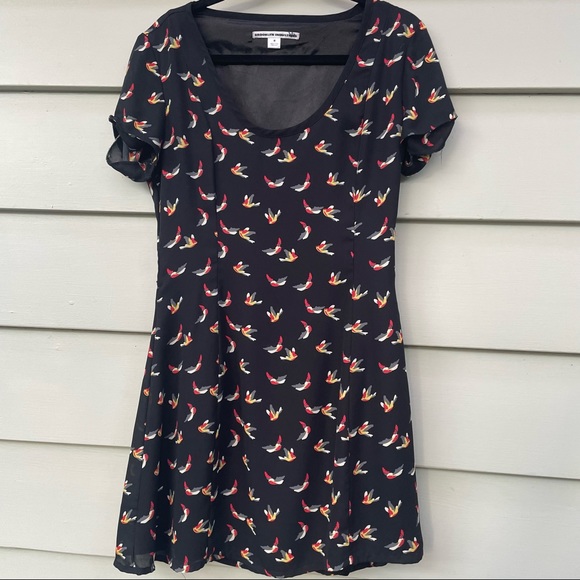 Brooklyn Industries Bird Print Mini Dress Medium - Picture 4 of 10